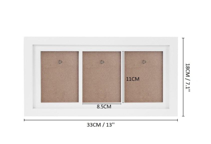 Kit empreintes de mains et pieds bébé Cadre photo en bois