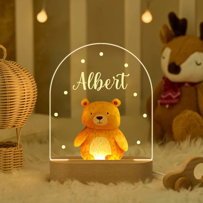 Veilleuse LED personnalisée pour chambre bébé