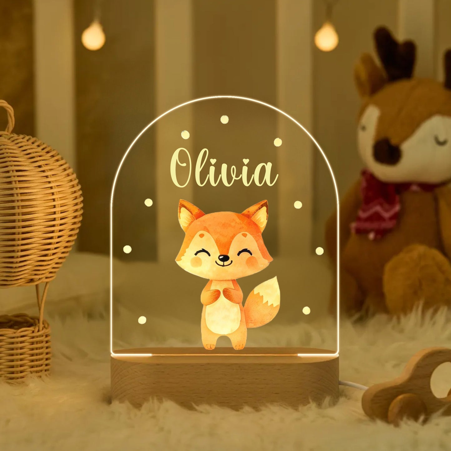 Veilleuse LED personnalisée pour chambre bébé