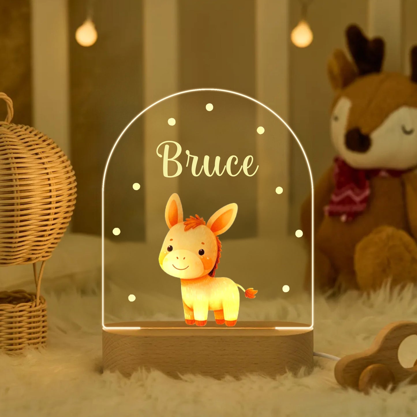 Veilleuse LED personnalisée pour chambre bébé