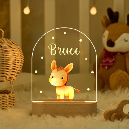Veilleuse LED personnalisée pour chambre bébé