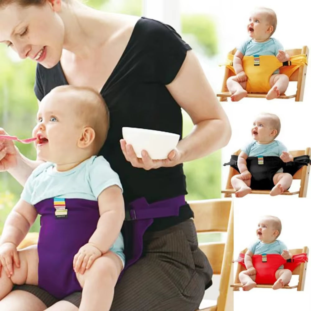 With Safety Belt Baby Dining Chair Fixed Belt Washable Adjustable Children'S Chair Strap Breathable High Seat Strap Outdoor