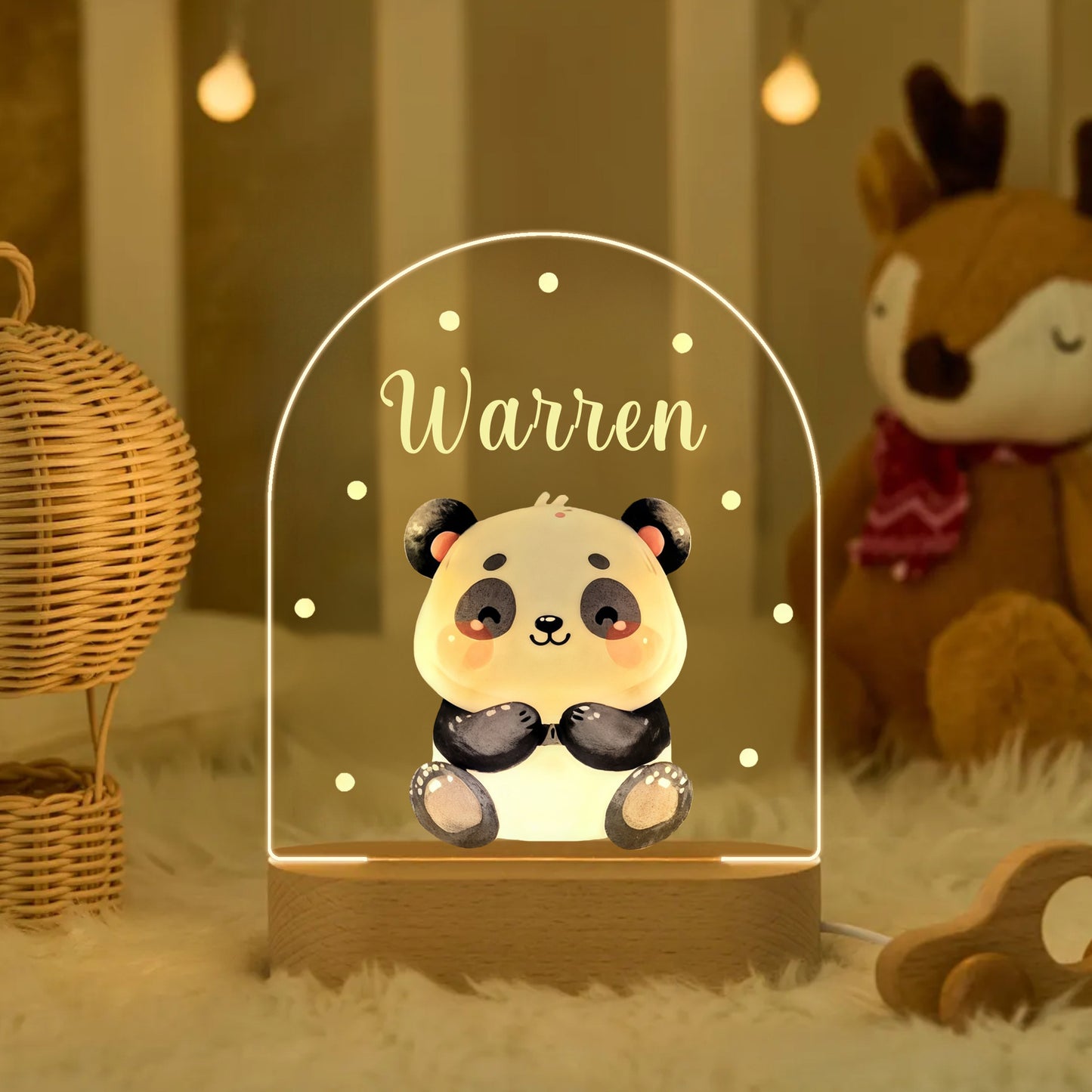 Veilleuse LED personnalisée pour chambre bébé