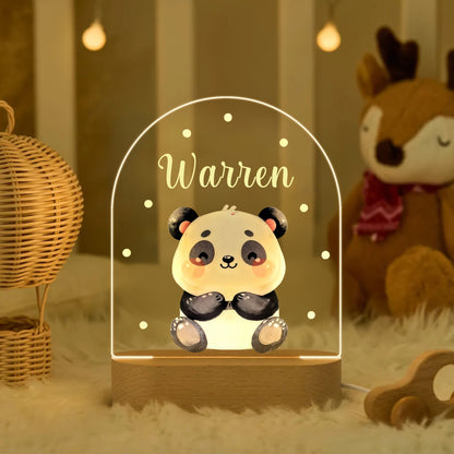 Veilleuse LED personnalisée pour chambre bébé