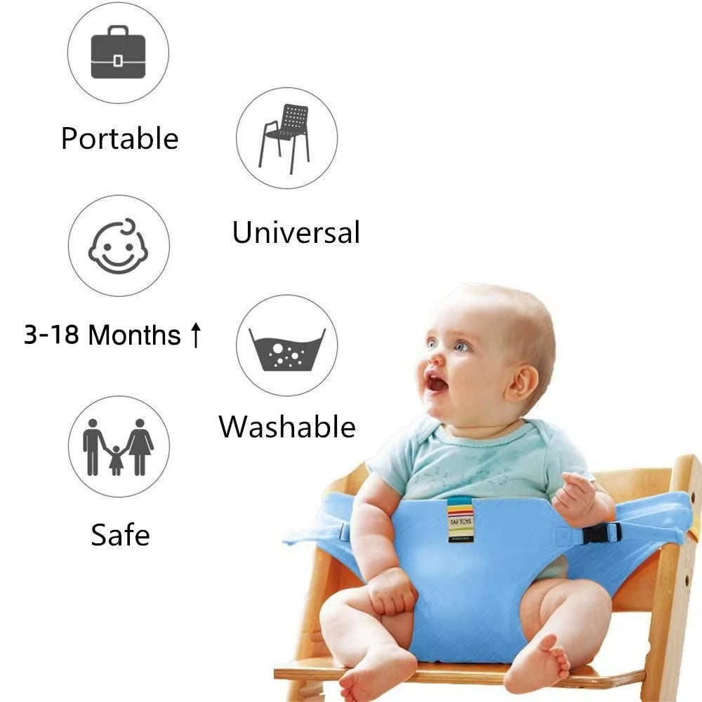 With Safety Belt Baby Dining Chair Fixed Belt Washable Adjustable Children'S Chair Strap Breathable High Seat Strap Outdoor