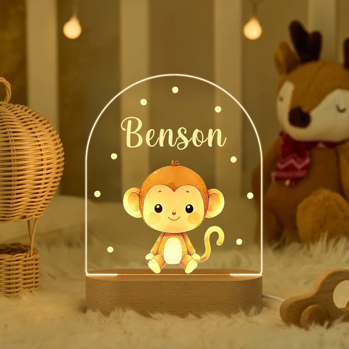 Veilleuse LED personnalisée pour chambre bébé
