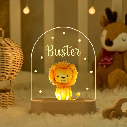 Veilleuse LED personnalisée pour chambre bébé