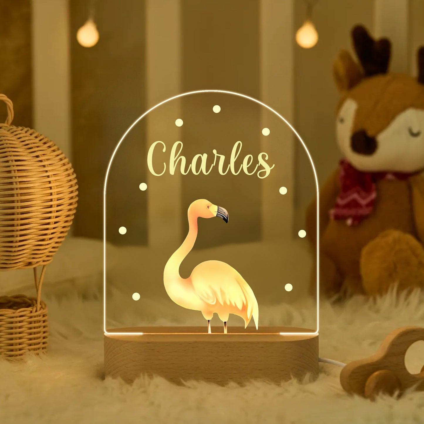 Veilleuse LED personnalisée pour chambre bébé