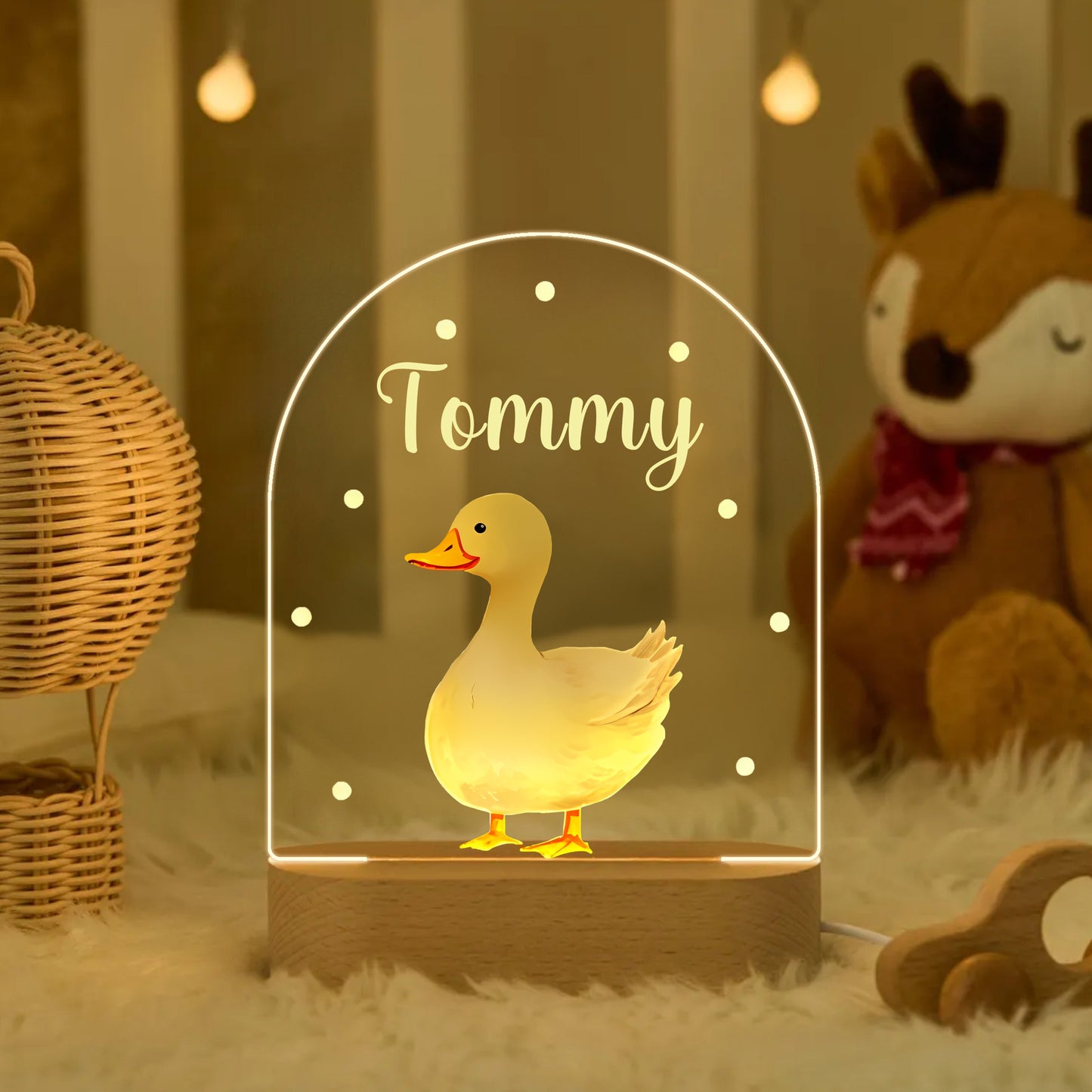 Veilleuse LED personnalisée pour chambre bébé