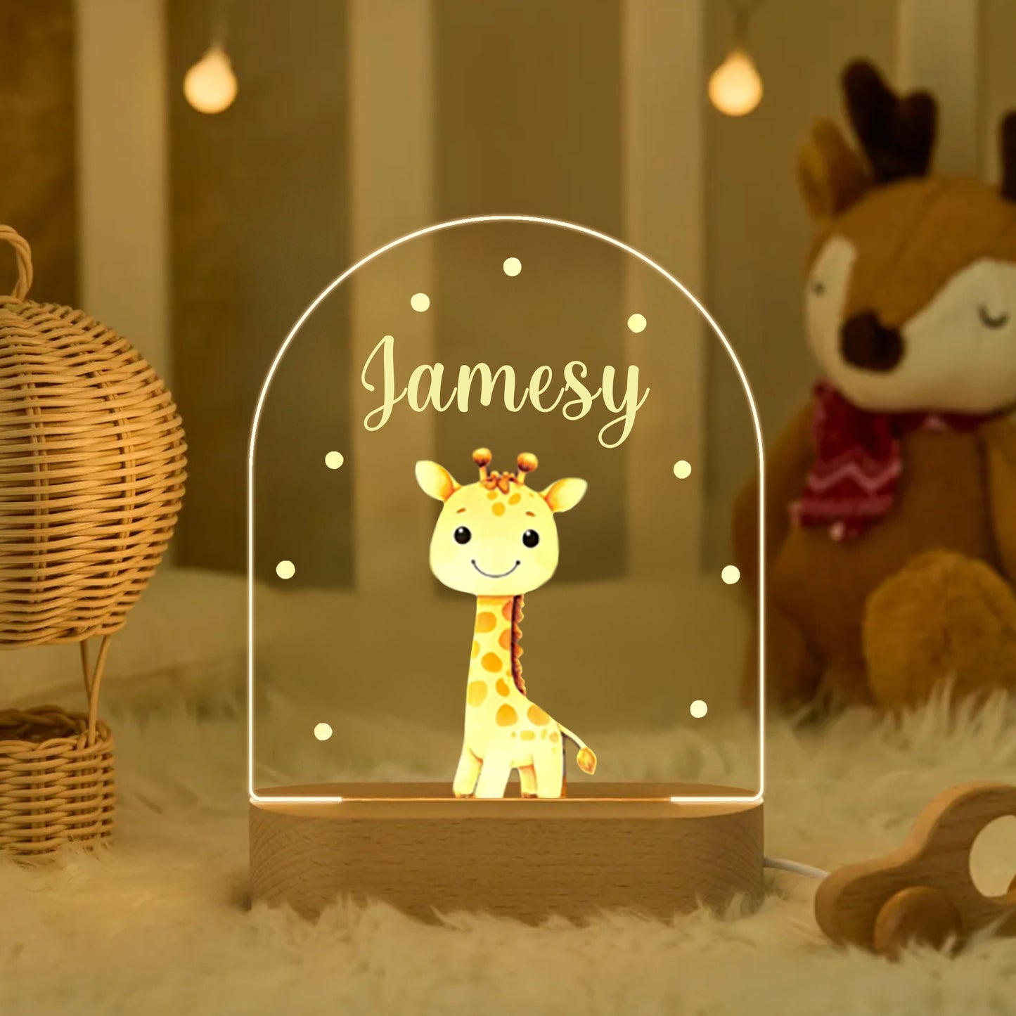 Veilleuse LED personnalisée pour chambre bébé