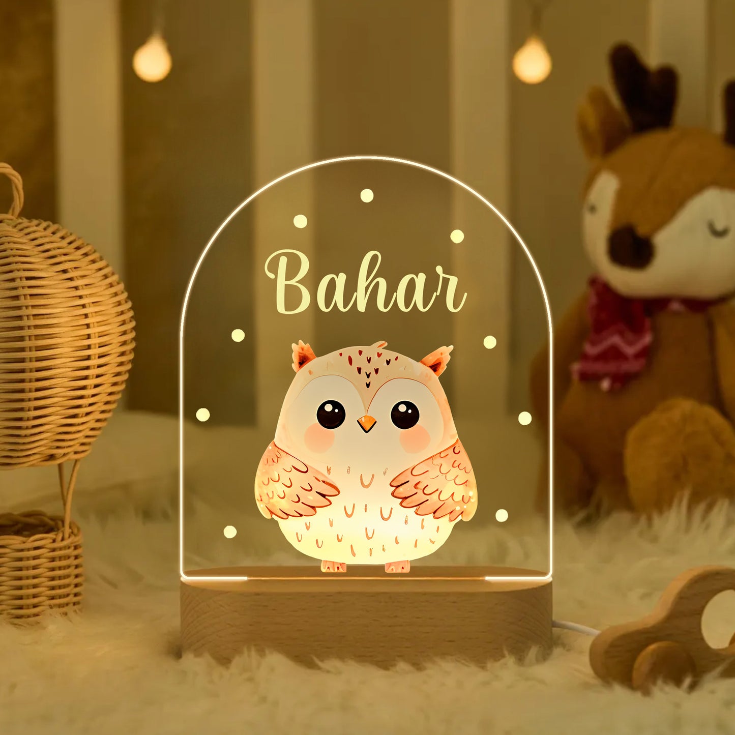 Veilleuse LED personnalisée pour chambre bébé