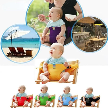 With Safety Belt Baby Dining Chair Fixed Belt Washable Adjustable Children'S Chair Strap Breathable High Seat Strap Outdoor
